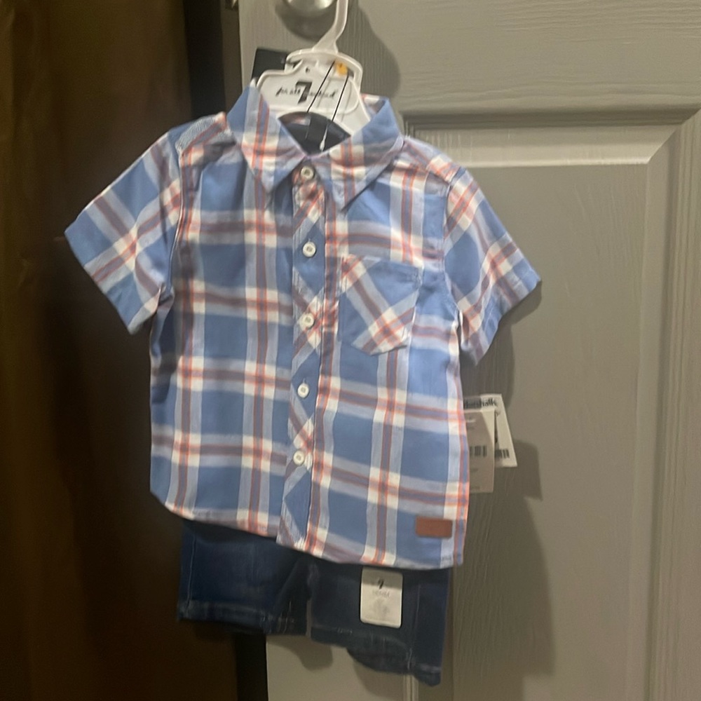 2 piece outfit for a little boy.